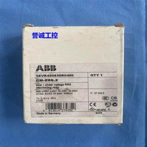 ABB热敏电阻保护器CM-ESS.2三相监视继电器1SVR430800R0400继电器