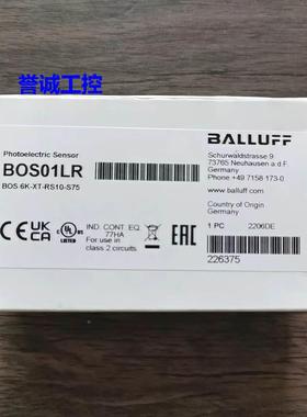 全新原装 巴鲁夫 BOS01LR 传感器 BOS 6K-XT-RS10-S75 现货议价*