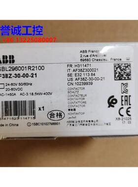 原装ABB接触器 AF38Z-30-00-21*24-60VAC/ 20-60VDC议价$