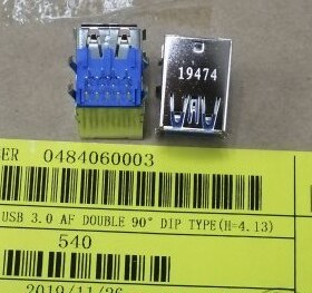Molex 0484060003 48406-0003 USB-A 层叠式3.0 连接器 18 位
