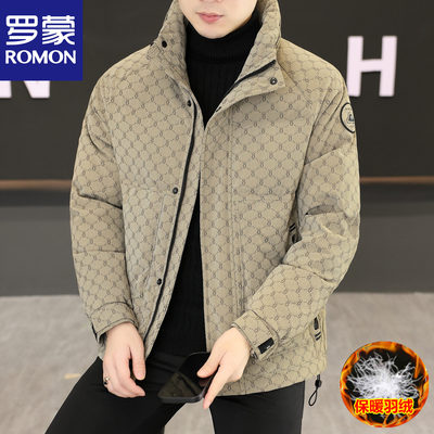 罗蒙短款痞帅冬季轻奢风羽绒服男