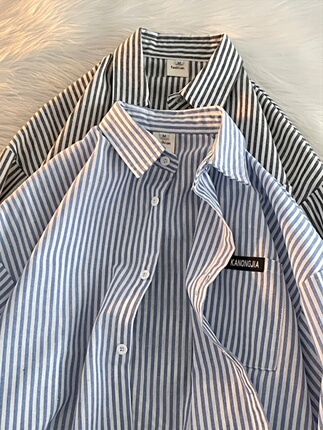 Autumn Japanese shirt for leisure, long sleeve, suitable for teen, Korean style