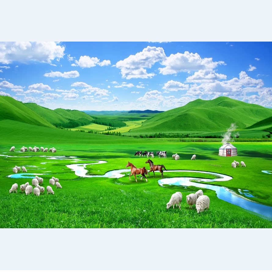 蒙古图片电视墙壁纸,电视墙壁纸图片客厅(第2页)_大山谷图库