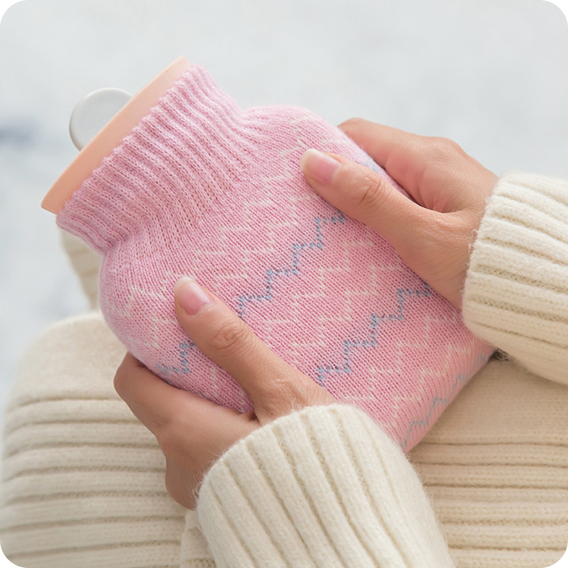 学生迷你小号随身热水袋注水毛绒充水灌水橡胶防爆可爱暖脚暖水袋