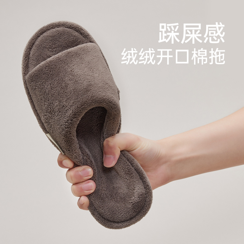 四季开口棉麻亚麻拖鞋木地板静音女抗菌防臭防滑吸汗不臭脚居家用