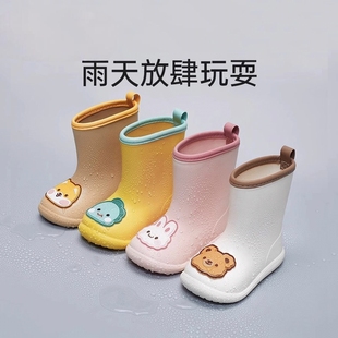 儿童雨鞋 防滑轻便男童女童雨靴宝宝男孩可爱学生雨天上学防水胶鞋