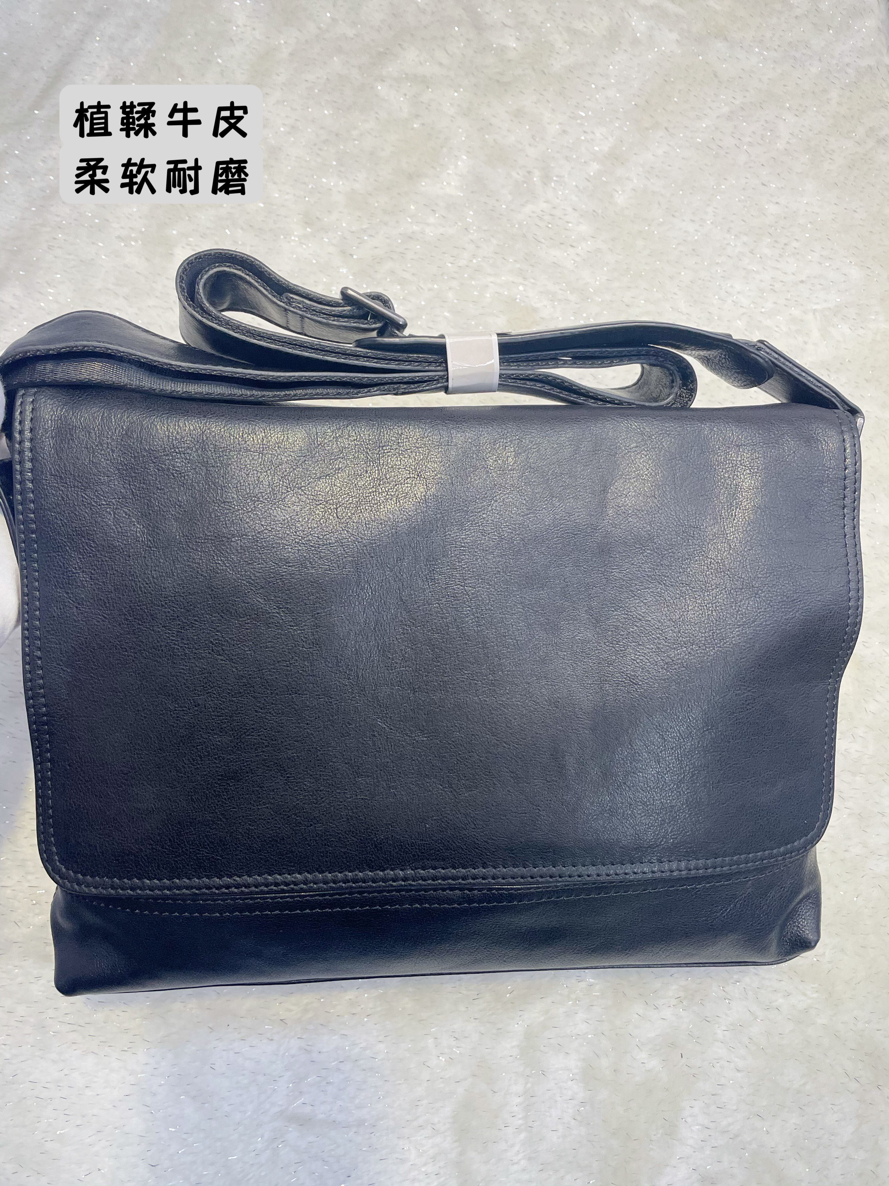 包邮25新款复古植鞣牛皮单肩男士包真皮休闲邮差男包翻盖斜挎大包