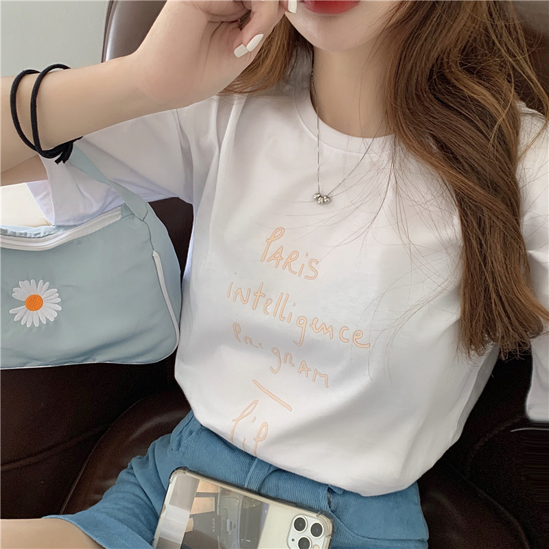 Official picture 180g double ground milk silk short sleeve T-shirt for female lovers