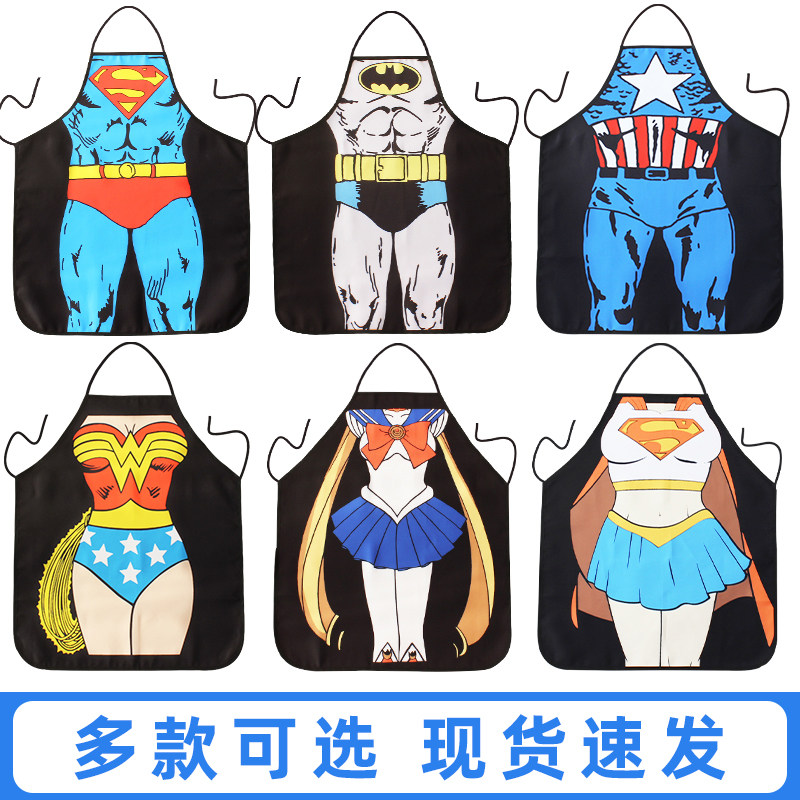 创意搞怪围裙厨房做饭工作服男防水个性卡通罩衣餐饮防油溅围腰女