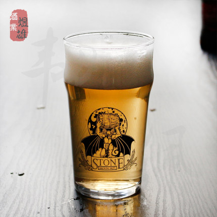 美国进口巨石啤酒杯STONE专用杯树妖树屋专用啤酒杯玻璃杯特酷杯