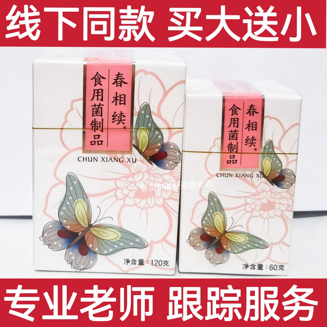 瀚齐春相续食用菌制品买大瓶240粒送小瓶120粒共360粒新包装