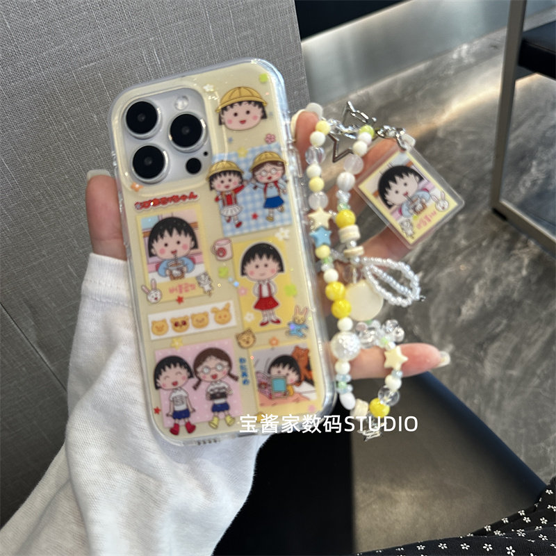 宝酱家·日系可爱小丸子小玉日常适用16/15iPhone手机壳13苹果14promax软壳15创意新款13pro保护套