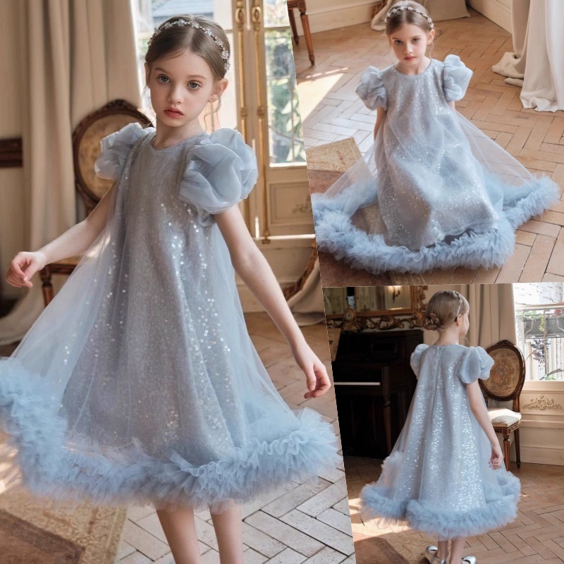 儿童礼服公主裙生日蓬蓬纱夏蛋糕