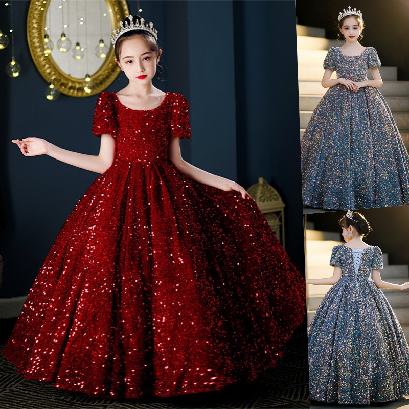 女童走秀公主裙气质亮片儿童生日