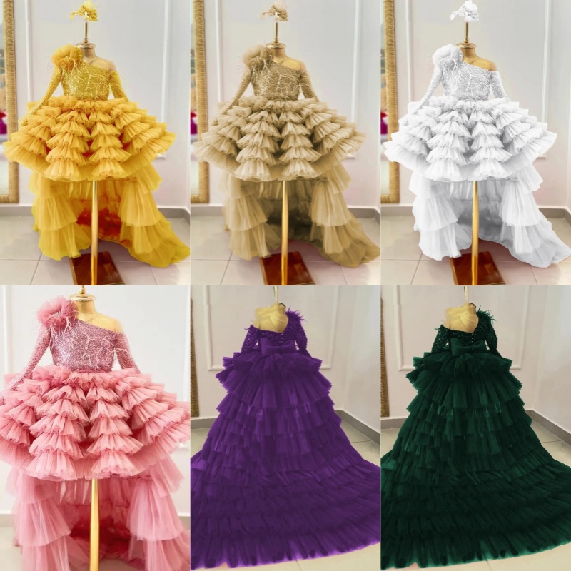 女童拖尾连衣裙高端礼服公主裙