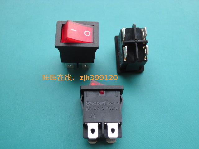 红色带灯船型开关SOKENRK2-03