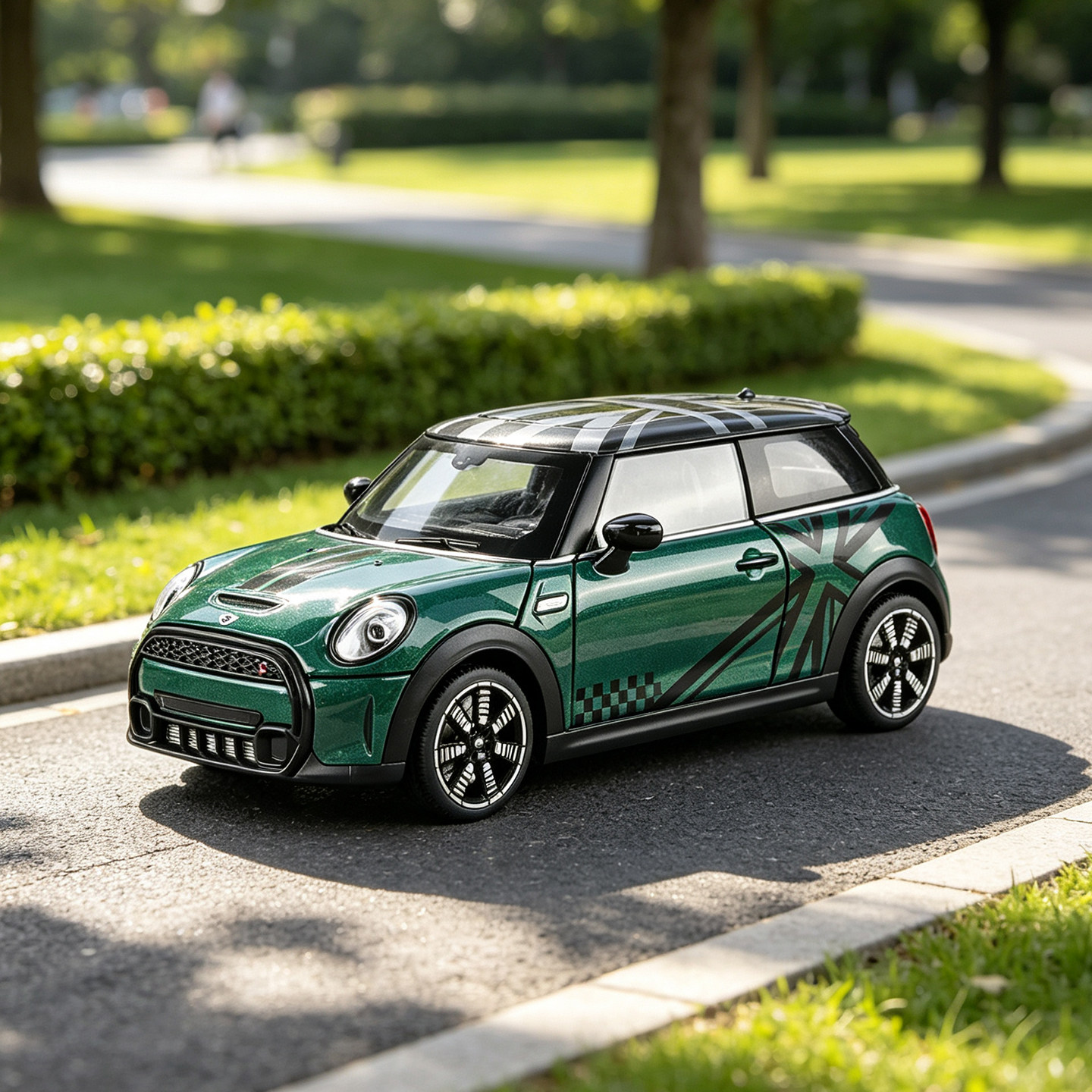 1:24正版授权宝马MINI CooperS合金汽车模型开门声光仿真迷你小车