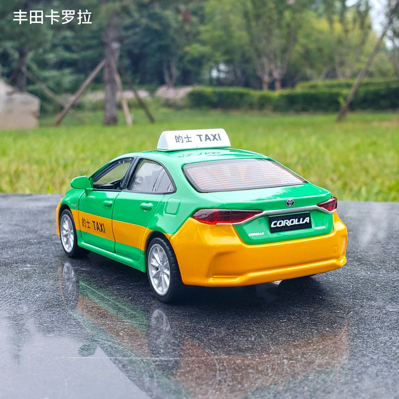彩珀1/35卡罗拉出租车合金汽车模型仿真的士摆件男孩玩具小车礼物