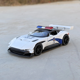 1/32阿斯顿马丁火神合金警车模型仿真汽车玩具特警车模男孩礼物
