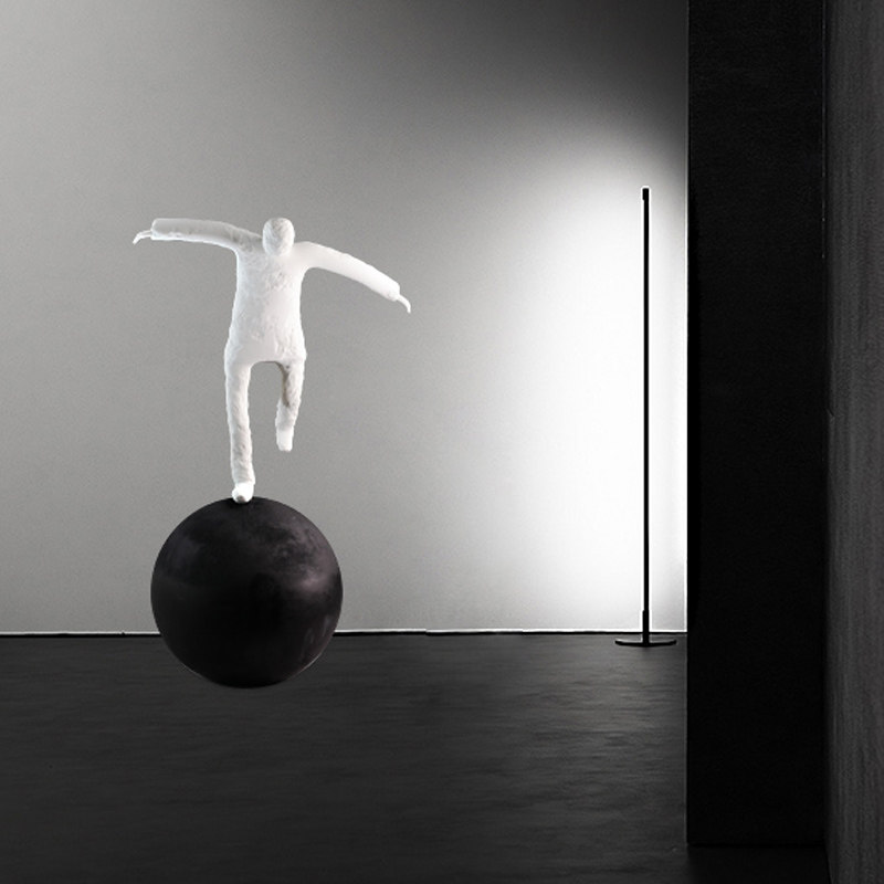 酒店别墅客厅电视柜旁边摆件落地直播间背景墙大型雕塑树脂装饰品