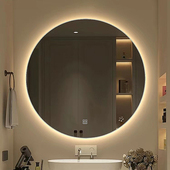 浴室背光智能镜卫生间带灯led触摸屏挂墙式 防雾化妆镜壁挂圆镜子