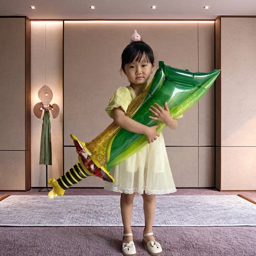 儿童充气偃月刀屠龙刀气球成人男孩手持棒大号气球玩具