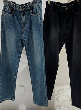 2025年秋季新款SOLID HOMME韩国代购高端男装水洗蓝色黑色牛仔裤Q