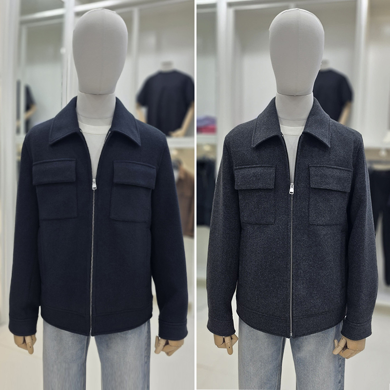 冬ZIOZIAANDZ翻领拉链短款夹克