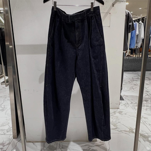 2025年秋季新款SOLID HOMME韩国代购高端男装藏青色休闲牛仔裤Q