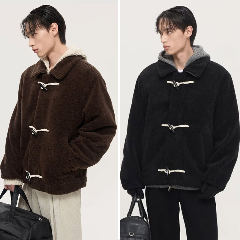 TNGT秋冬宽松双向拉链短款外套