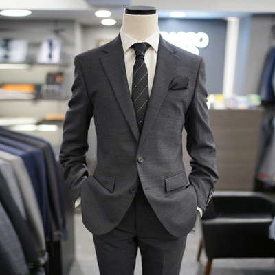 春BASSO翻领商务上班西服三件套