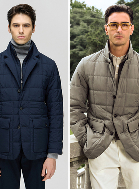 0130冬款CAMBRIDGE藏青色灰色男士青春时尚帅气假两件夹克外套