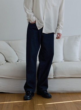 2026年春季新款Mind Bridge心桥韩版靛蓝色棉混纺宽松休闲牛仔裤