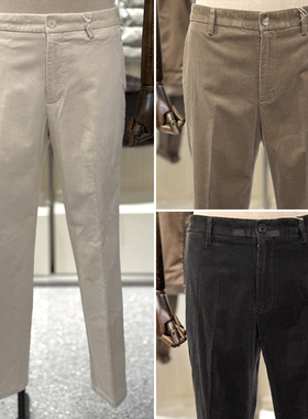 2025年冬季新款EDITION乳白色炭灰色男士微弹力灯芯绒休闲裤4色