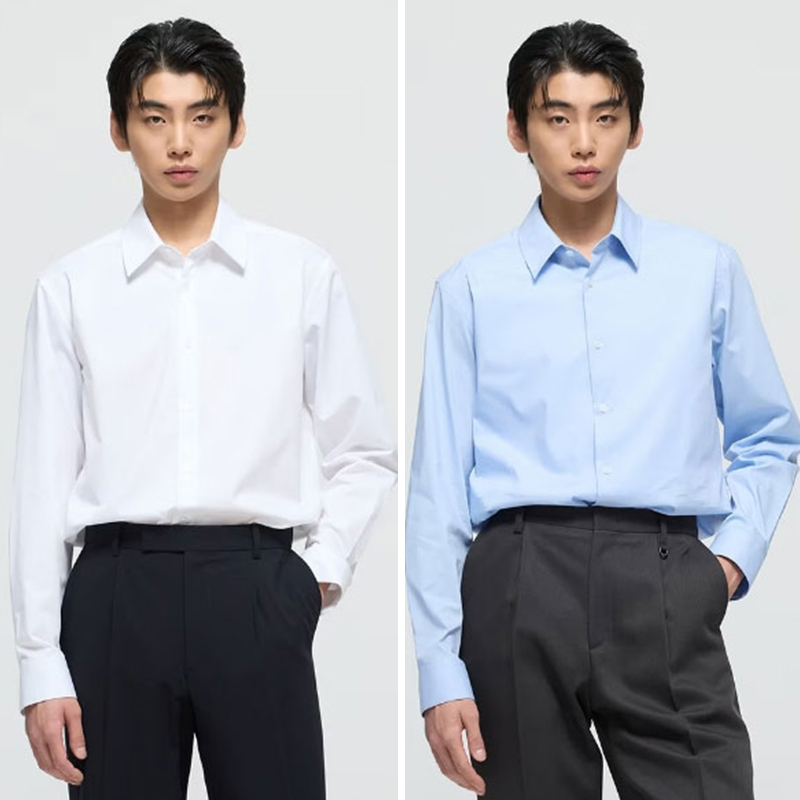 TNGT翻领长袖商务休闲长袖衬衫