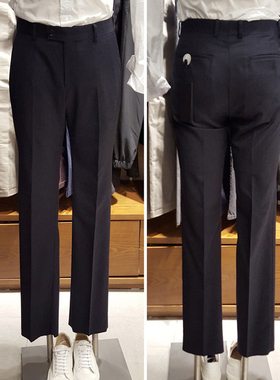 #国内现货春秋款ZIOZIA ANDZ代购韩版男青年混藏青色商务正装西裤