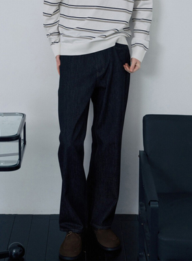 2026年春季新款Mind Bridge心桥韩版男青年黑色棉混纺直筒牛仔裤