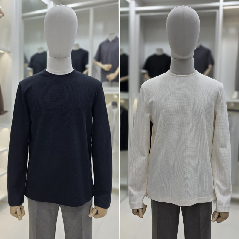 冬季ZIOZIAANDZ圆领长袖T恤青年