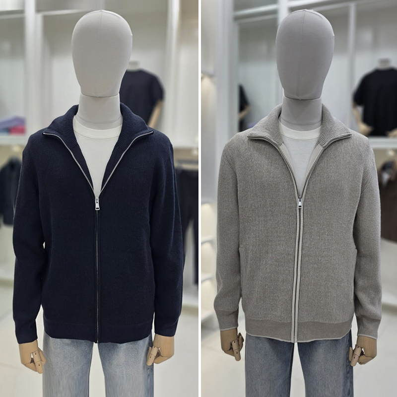 冬ZIOZIAANDZ高领拉链针织开衫