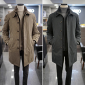 %0130冬5折BASSO深米色羊毛领两件式 两件套休闲中长款 鹅绒羽绒服Q