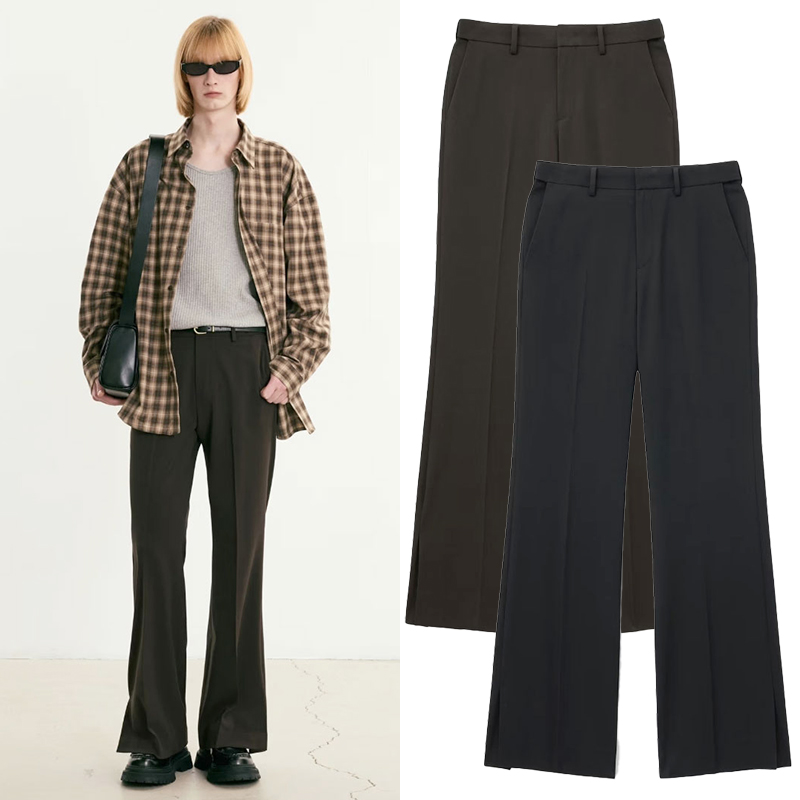 秋季TNGT松紧腰喇叭休闲裤长裤