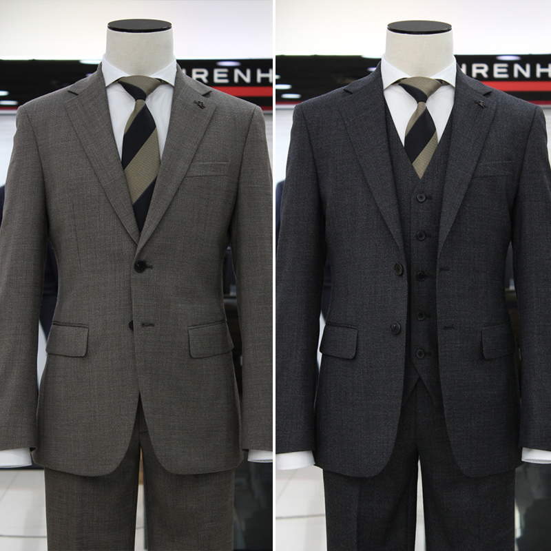 SIEG混合灰色羊毛混纺西服套装