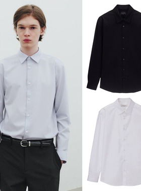 0101春款Mind Bridge心桥白色黑色纯色正装长袖衬衫3色加大190码
