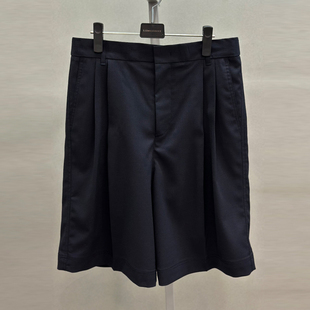 款 Liberclassy韩版 男士 2024年夏季 帅气裤 子藏青色松紧腰休闲短裤