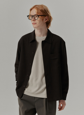 0101秋款Mind Bridge心桥韩版男士棕色藏青色翻领休闲夹克上衣