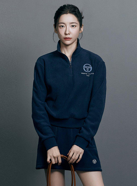 朴智贤明星款0130秋冬sergio tacchini赛尔吉奥塔奇尼卫衣+裙子R