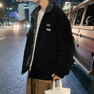 21冬季加厚羊羔毛腰果花棉服男士加绒宽松棉衣外套棉袄MY863-P105,小复古马甲搭配图图片