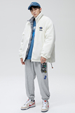 21冬羊羔绒棉衣青年立领宽松纯色棉服潮流腰果花棉外套MY863P105，男装棉衣，电商A062