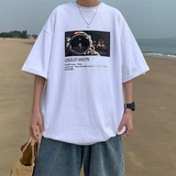 2025夏季青少年T恤趣味印花短袖港风流行宽松圆领休闲薄GT172-P28，男装T恤，电商A062