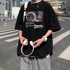 2025夏季青少年T恤趣味印花短袖港风流行宽松圆领休闲薄GT172-P28，男装T恤，电商A062